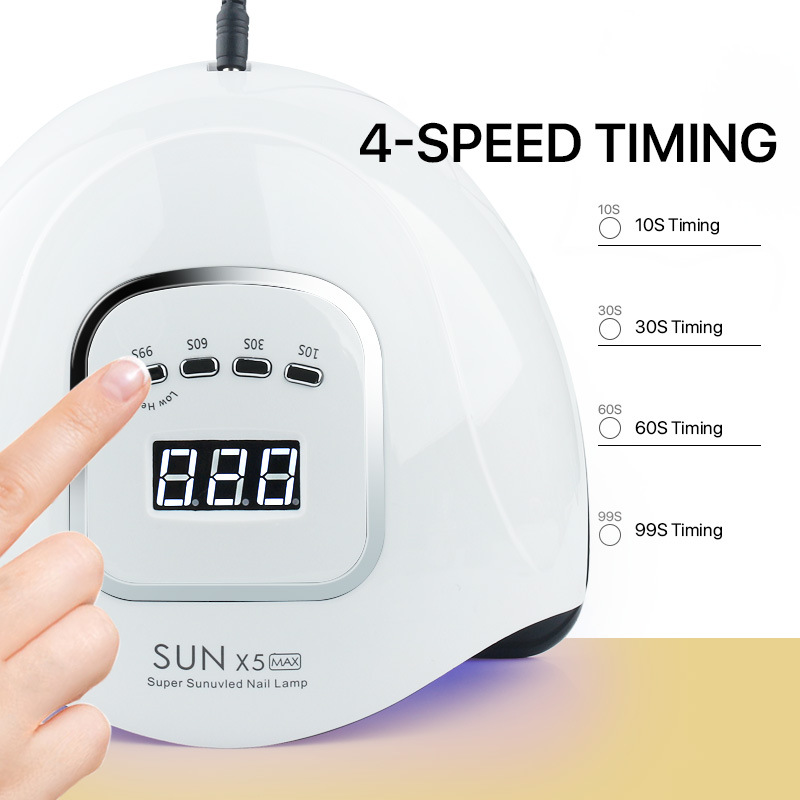 SUNx5 MAX Jel Oje ve Tırnak Uzatma İçin UV Lambası, Hızlı Kuruyan Tırnak Kürleme Jel Lambası.