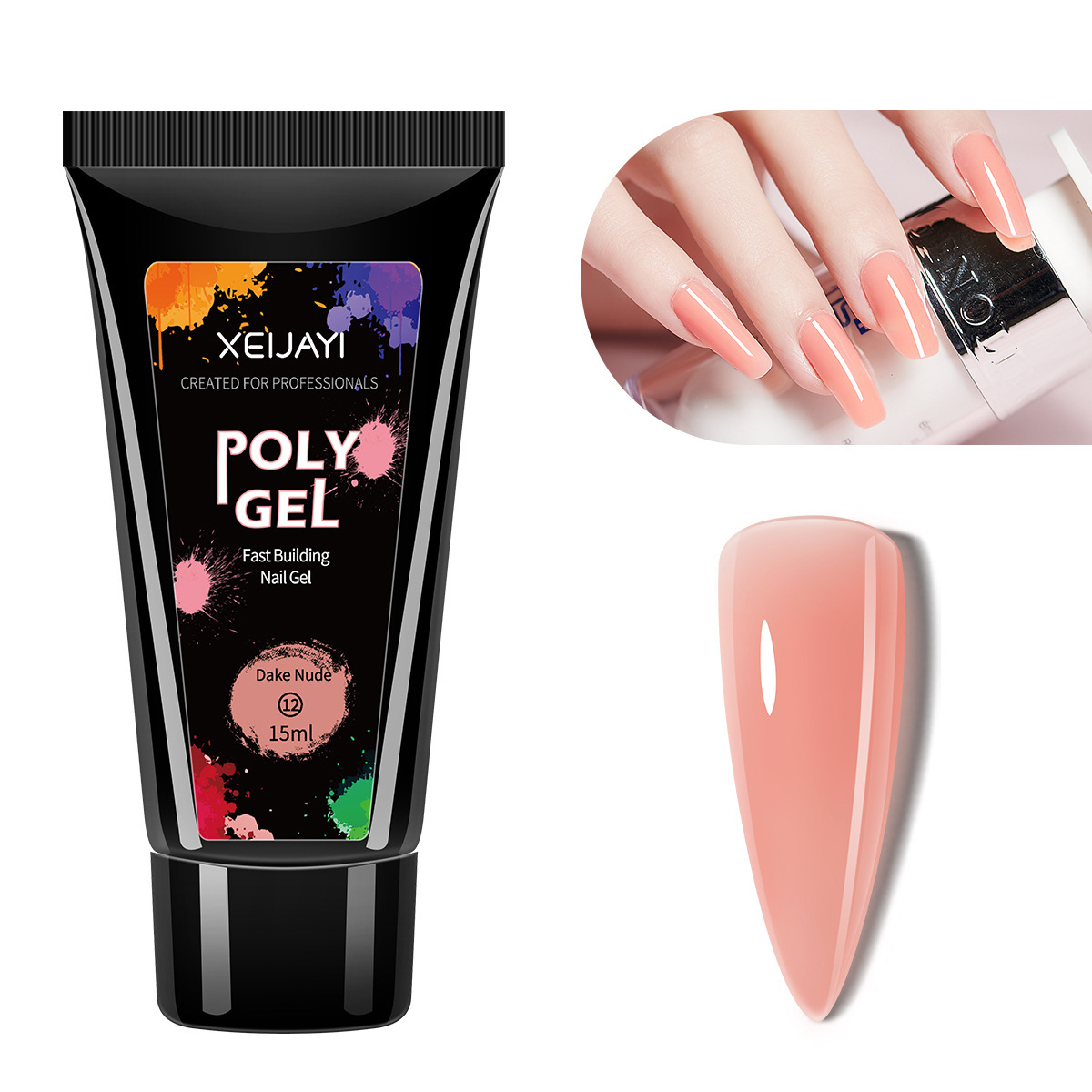 Extensión de cristal pegamento de fototerapia de uñas pegamento 15ml pegajoso diamante UV extensión rápida sin bandeja de papel fábrica al por mayor