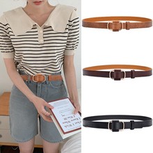 跨境女士腰带女生无需打孔美拉德牛仔裤学生青少年复古皮带可代发