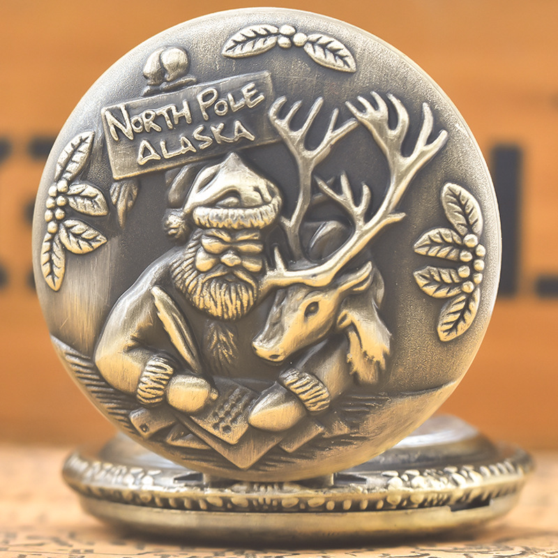 Country retro antique classic creative quartz pocket watch for men…