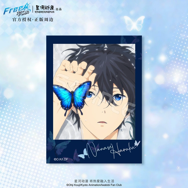 Полароидная карточка (Free!) серия «Butterfly» — Haruka, Rin, Ikuya, бумага 13,7×13 см