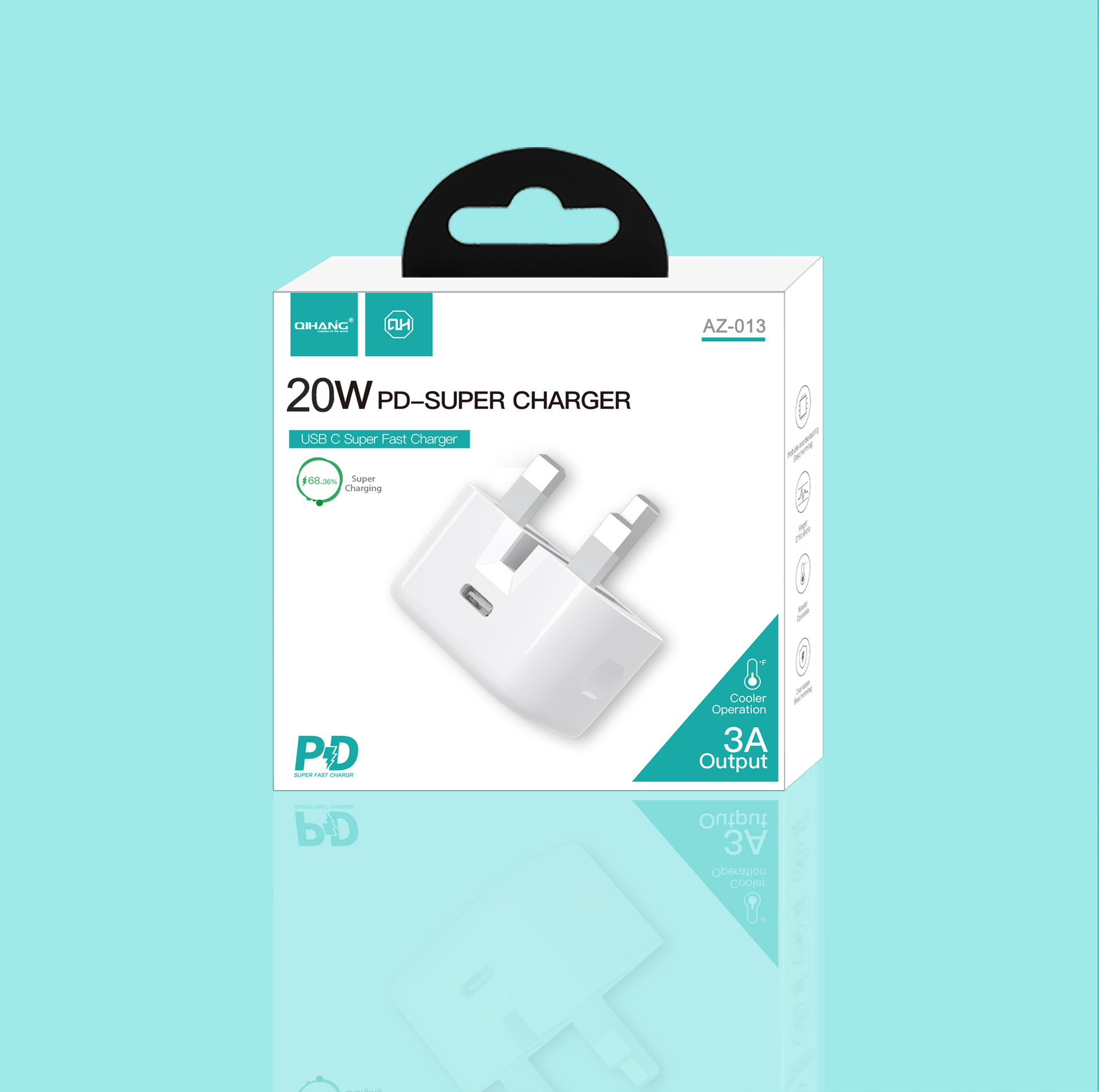 英规折叠脚PD20W折叠快充头适用苹果手机充电器PD快充充电头工厂