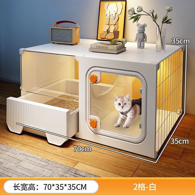 場所を取らない猫籠家庭用室内小戸型猫別荘一室一室一衛猫窩猫トイレ一体|undefined