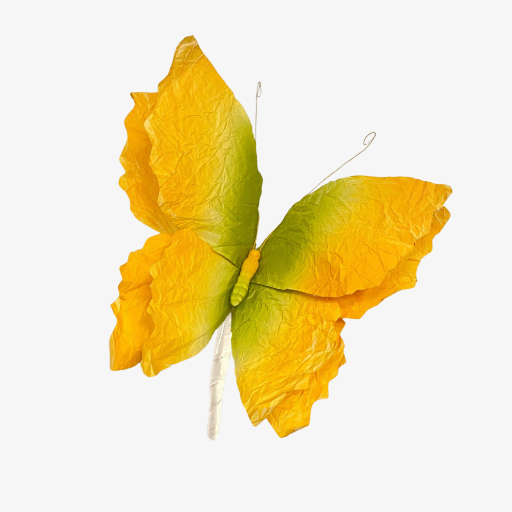 Arte de papel de simulación Decoración de flores de papel de mariposa Decoración de ventana de mariposa Decoración de escena de boda Flor falsa