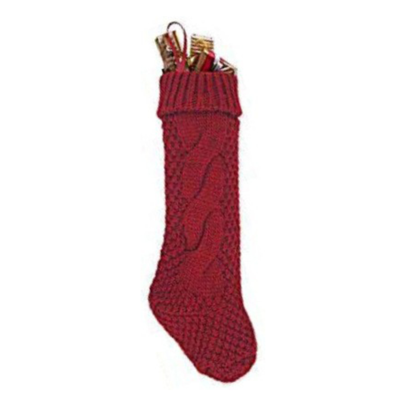 Transfronterizo nuevo punto de Navidad rojo blanco Navidad calcetines adornos de regalo bolsa decoración colgante caramelo bolsa chimenea colgando Calcetines