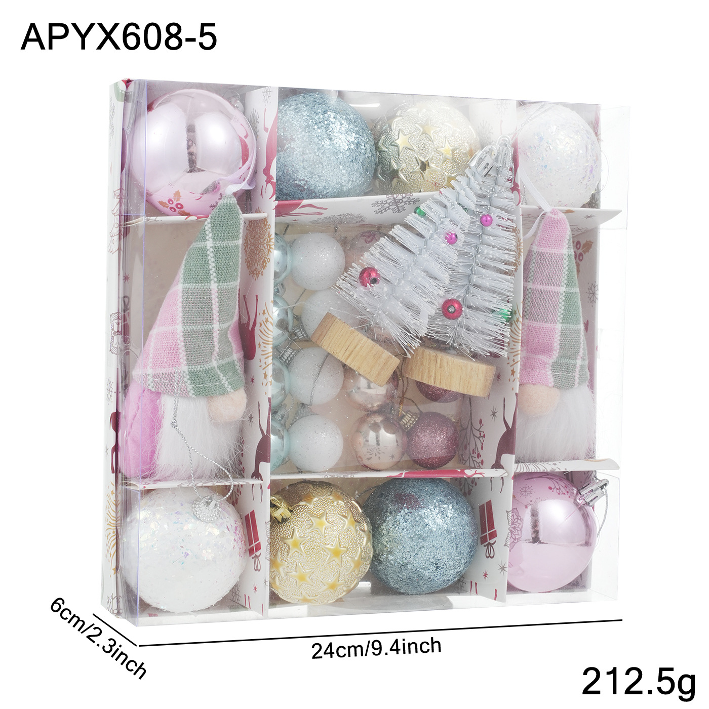 Nuevos productos transfronterizos paquetes de colgantes de bolas de Navidad en caja decoración de árboles de Navidad decoración de atmósfera de vacaciones decoración de colgantes en stock image 8