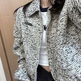 小香风短款外套女春秋2025新款设计设计感小众复古港风棒球服