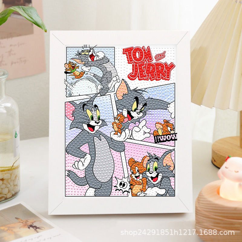 Diamante nuevo lápiz de dibujos animados pequeño nuevo pegatino diy puzzle manual regalo de cumpleaños para niños estudiantes