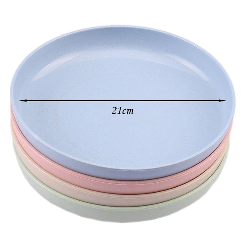 Paja DE TRIGO 21cm redondo profundo plato creativo gota resistente plato dumpling placa hogar vajilla dumpling pastel placa