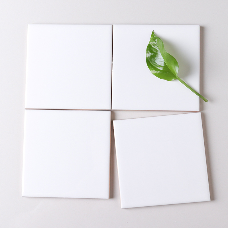 100*100 small white brick flat bright matte wall tiles Nordic ins shopping mall hotel restaurant bathroom kitchen white tiles 100*100 small white brick flat bright matte wall tiles Nordic ins shopping mall hotel restaurant bathroom kitchen white tiles