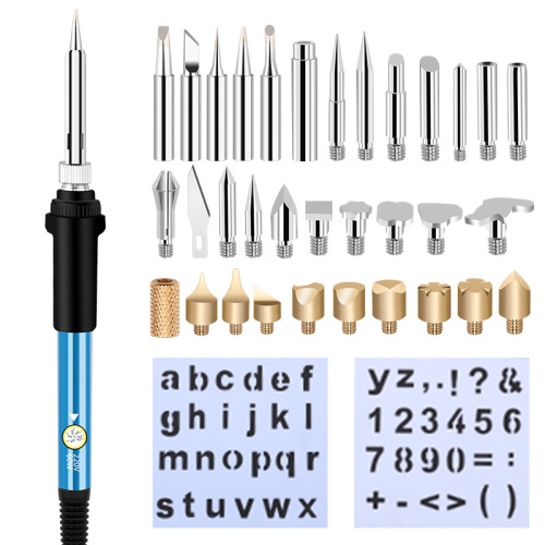 28-piece set of engraving and pyrography pen tips, 52-piece set of pyrography tools and pyrography tips, DIY carving and pyrography pen tip set