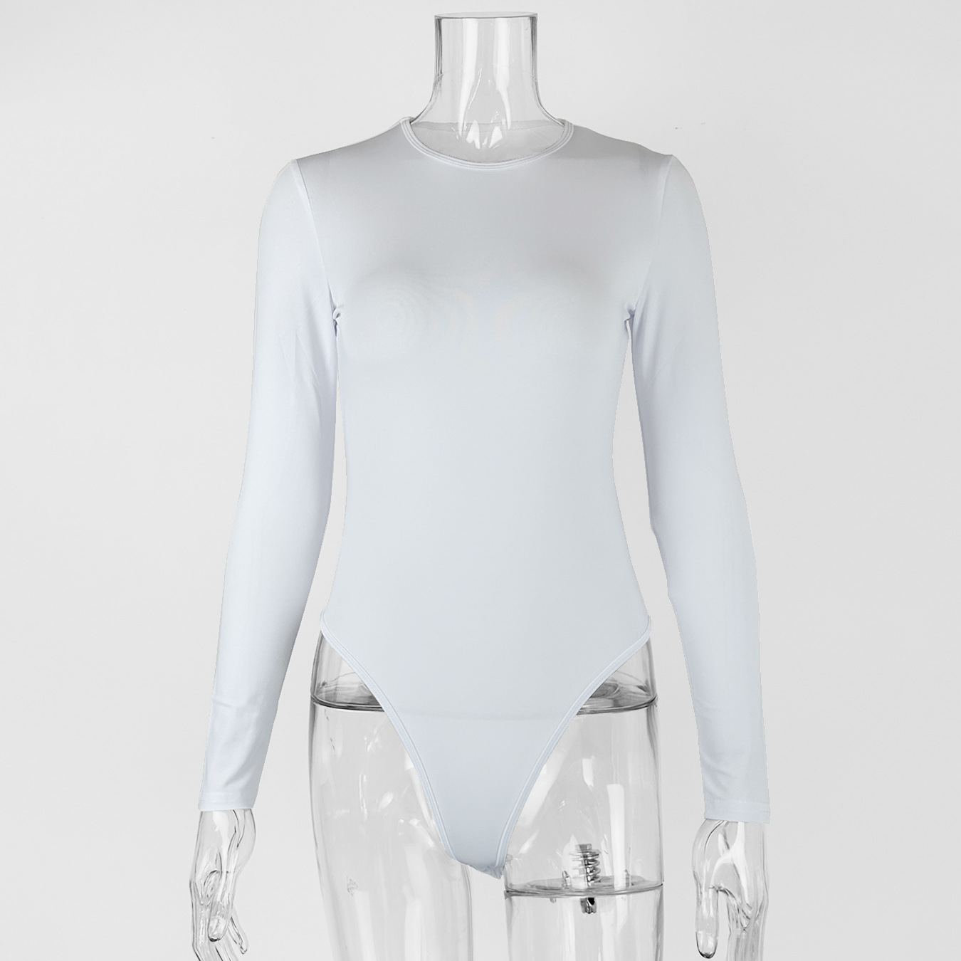 2025 europeo y americano transfronterizo otoño e invierno ropa de mujer Amazon casual blusa de fondo manga larga ajustada bodysuit