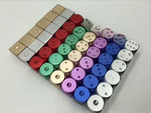 Supply Aluminum Dice Solid Metal Dice Drinking Game Mahjong Dice 16mm Silver Gold Aluminum Dice