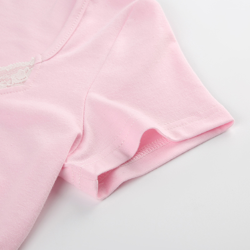 Lace Stitching Top - Coquette Aesthetic word1