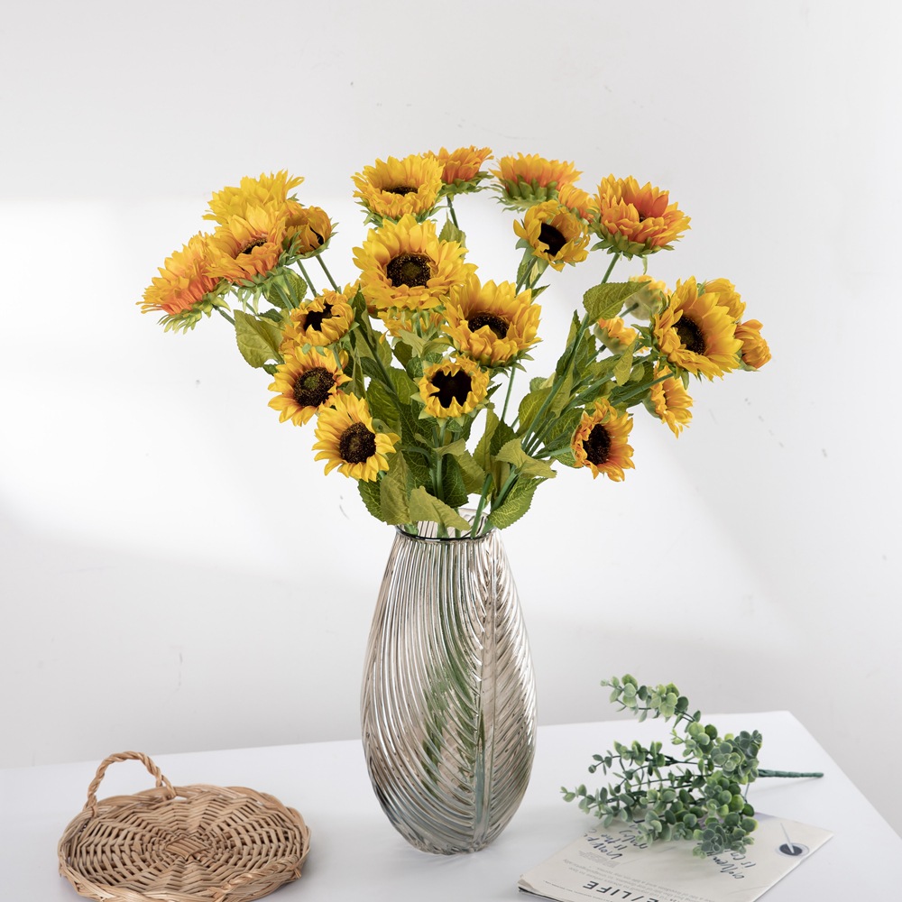 Artificial Sunflower Flower Wall Plant Pot Landscape Ornament INS Style Rose MW68111Y