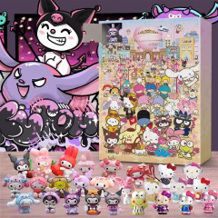 クロスボーダー 新品 kt 猫 クリスマス カウントダウン サプライズ カレンダー ボックス サンリオ 24個 ギフト クリスマス ホリデーギフト ブラインドボックス
