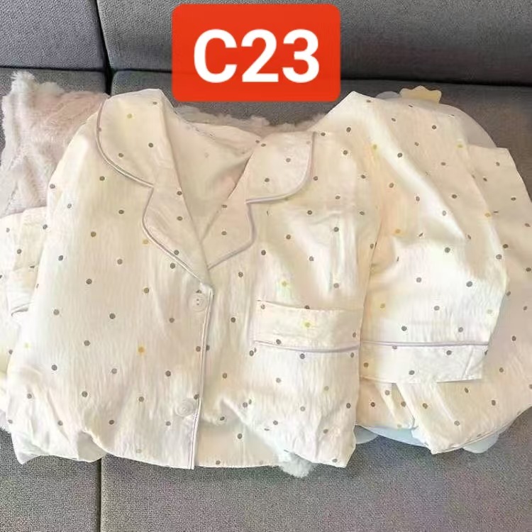 Al por mayor transfronterizo pantalones cortos de manga corta nubes pijamas de algodón de dibujos animados lindos cardigan con solapa primavera y otoño set de ropa para el hogar