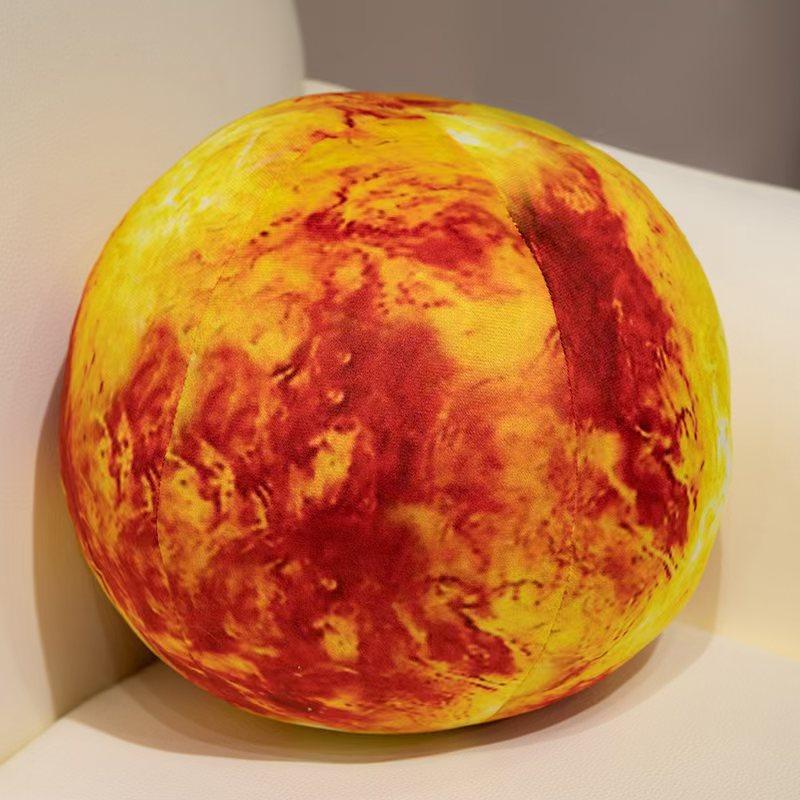 Simulación de la tierra sol luna planetas colgantes juguetes de peluche almohada esférica regalo para niños muñecas de tela