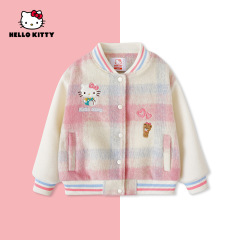ハローキティ 秋用 女の子用コート 子供服 中高学年向け ファッション野球ユニフォーム AC5128MK076