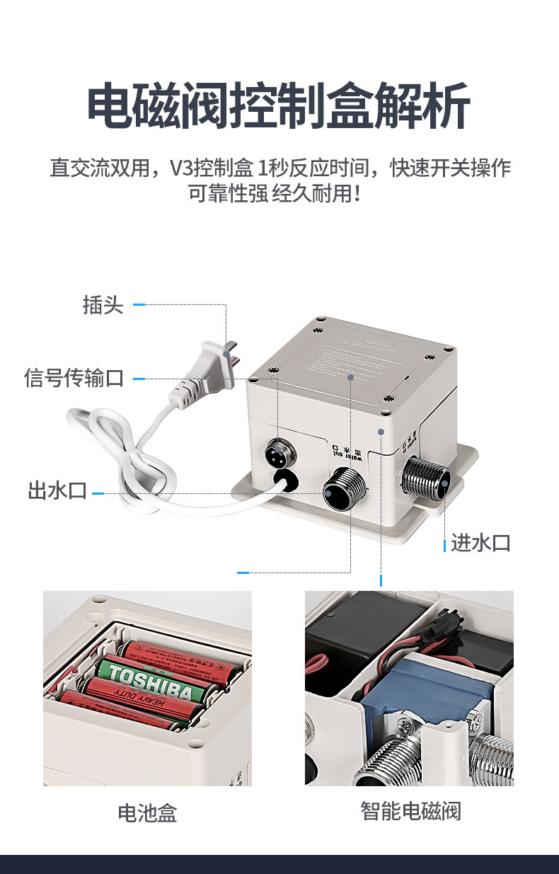 商用酒店全铜自动感应水龙头