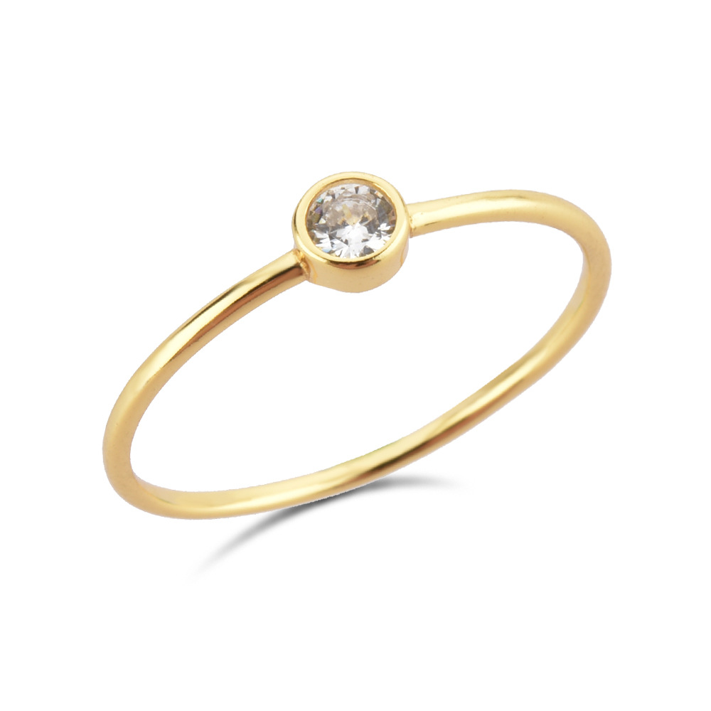 925 Sterling Silver Material 18K Gold Plated 925 Sterling Silver Geometric Rings