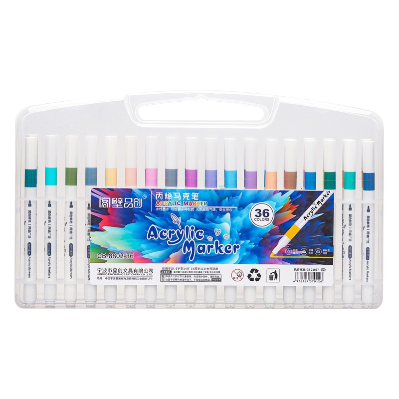 Marcador acrílico, estudiante de arte, bolígrafo de pintura de color impenetrable, pintura de color superpuesta, bolígrafo de acuarela de bricolaje, juego de colores 60/80
