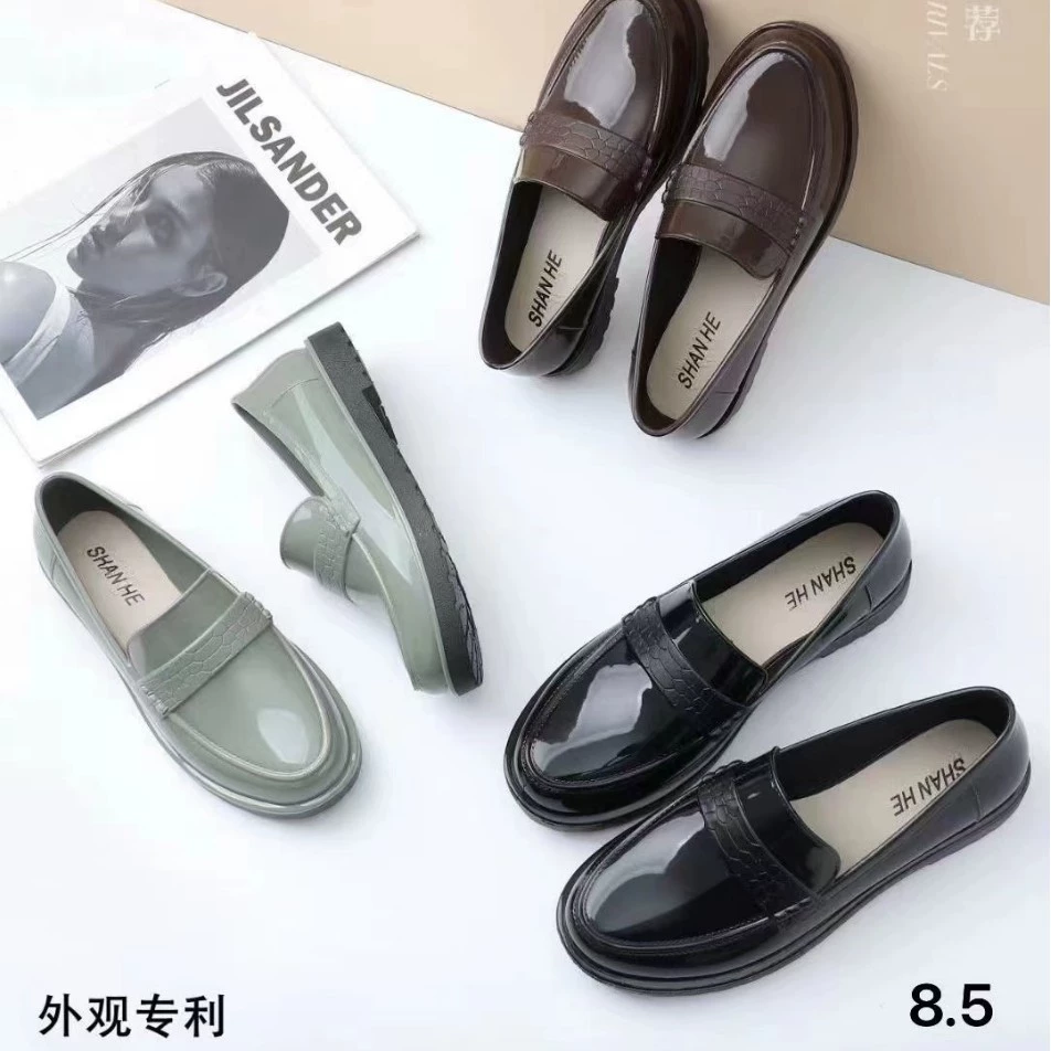 Новые женские одиночные туфли в британском стиле Lefu обувь осенняя обувь дикая нескользящая водонепроницаемая низкая банда плоская повседневная сандалия