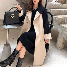 2026秋冬新款呢子外套女潮百搭大衣中长款风衣外套女春秋气质显瘦