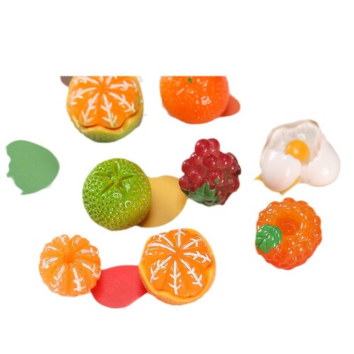 Simulated fruit, orange accessories, cream mobile phone case diy material, earrings, food toys diy jewelry accessories