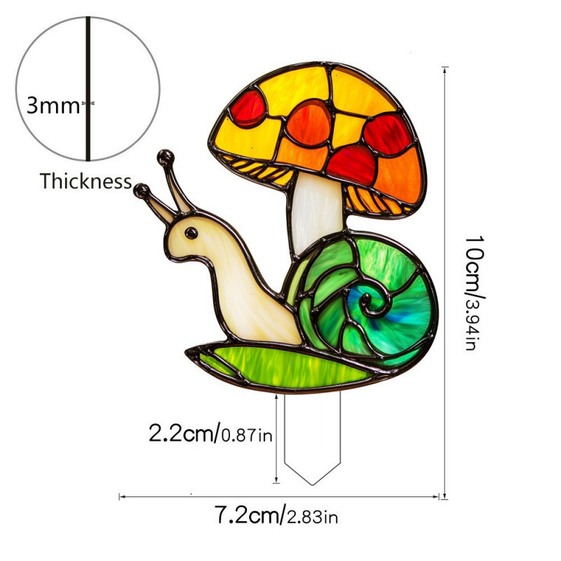跨境新款2D亚克力盆栽花盆栽装饰插件户外草坪装饰植物摆件|undefined