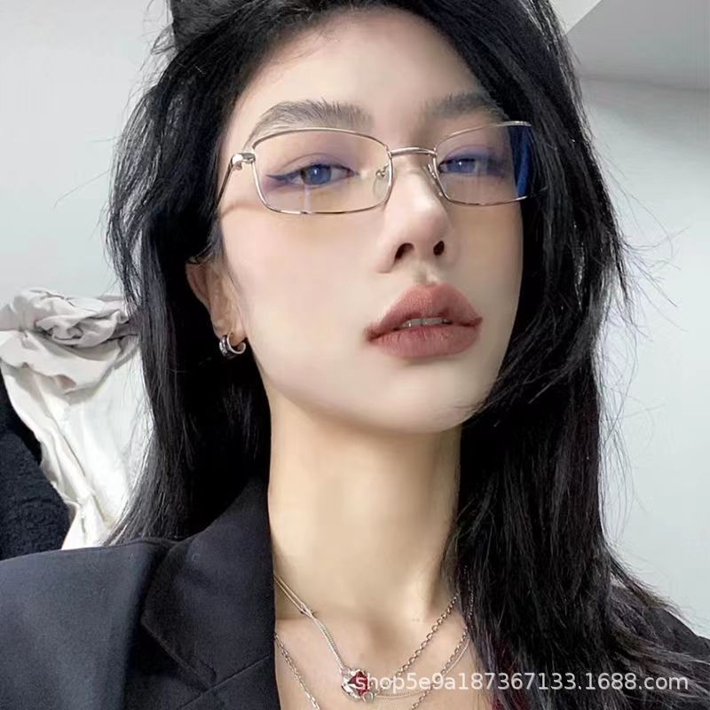近視眼鏡小方框男學生ins顯臉小近視鏡素顏神器防藍光輻射平光女