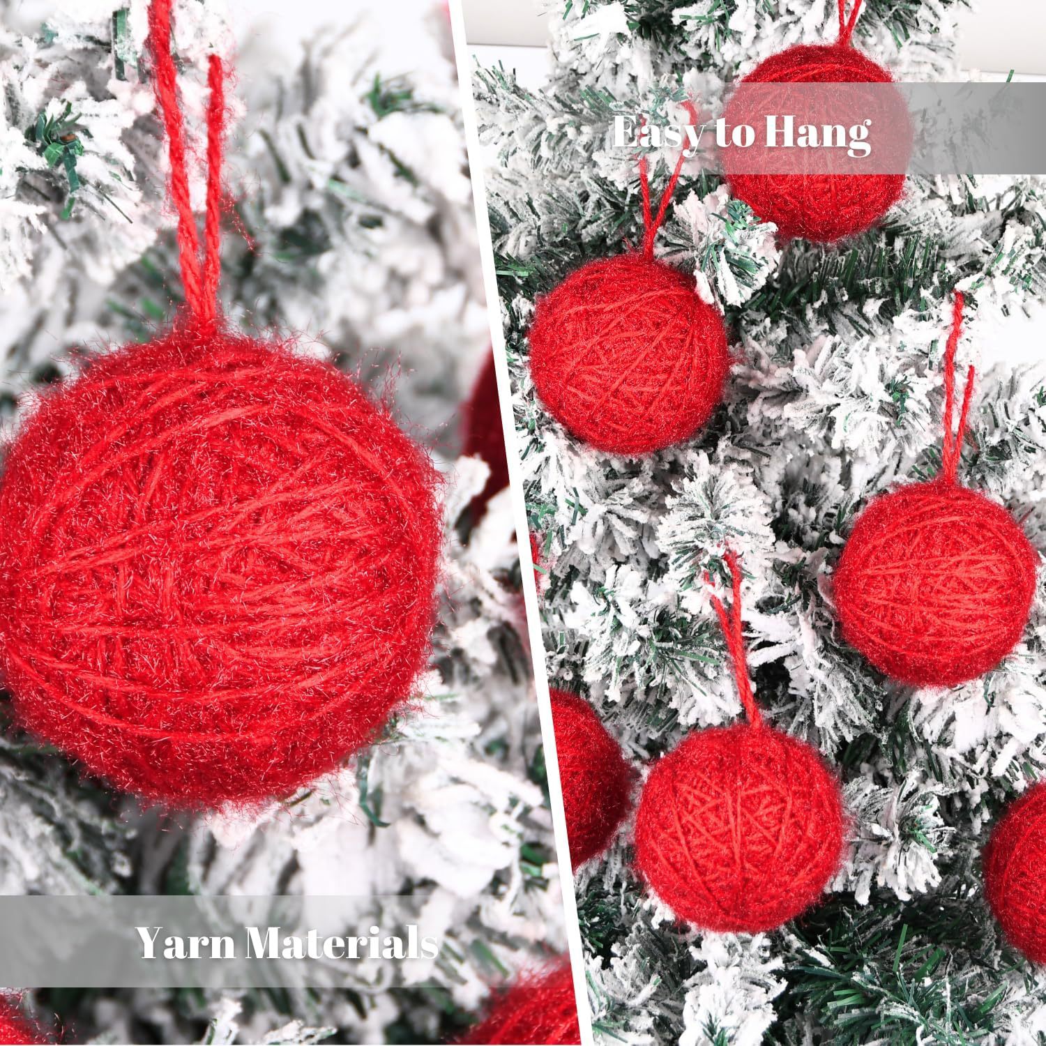 Nuevos productos transfronterizos 8cm9pcs bola de lana set de Navidad decoración de Navidad interior y exterior diseño de escena