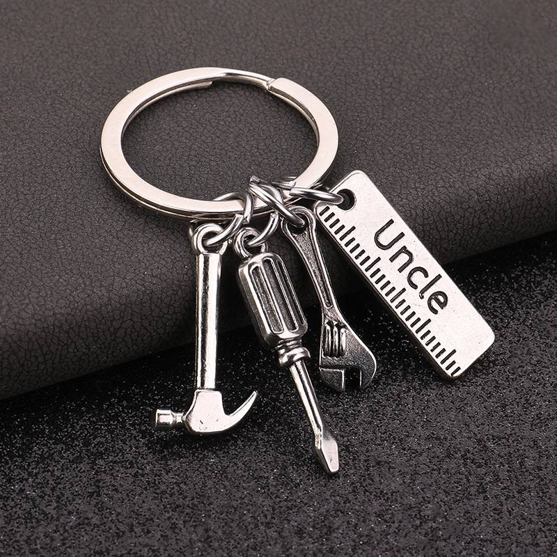 Simple Style Style Simple Style Letter Ruler Wrench Zinc Alloy Father'S Day Men's Slip-on Keychain