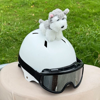 Sale Helmet Decoration Stitch: Motosiklet dəbilqələri - no-helmet-single-schnauzer-gray