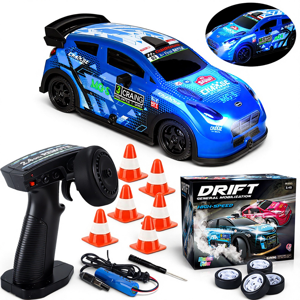 KYAMRC (Cross-border trading), four wheel drive high speed racing car, lightweight toy car with light, scale 1:22, new collection, remote control 4