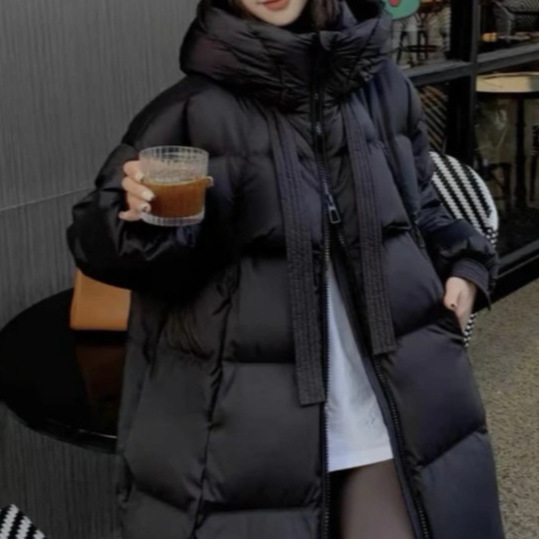 白鸭绒女轻奢新国标保暖连帽过膝长款时尚冬季加厚女款8892|undefined
