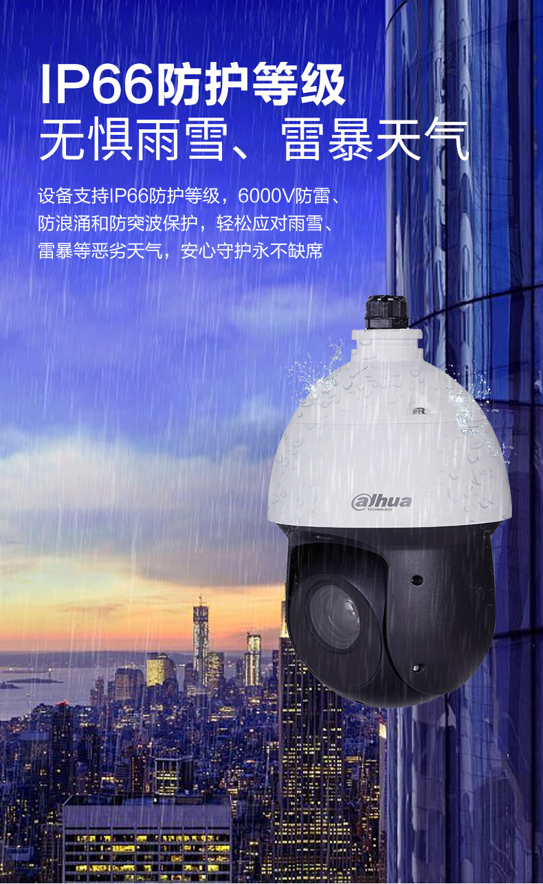 Dahua 4 Megapiksel 20x Optik Zoom Ağ PTZ Kamera POE/DC12V Çift Güç Kaynağı Outdoor Dual-Light Full Renkli Bulut Platformu