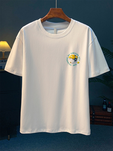 Overseas Order Tail Goods ~ Withdrawn Export Summer Trend Jingle Cat Printed Short-Sleeved T-Shirts for Men and Women