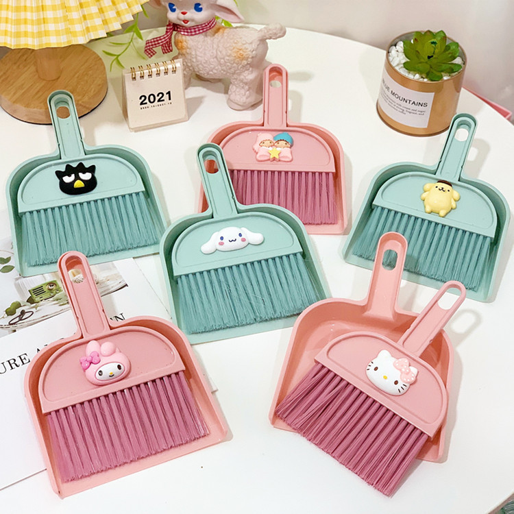Kulomi Desktop Mini Dustpan Broom Set Brush Computer Keyboard Cleaning Sweep Cute Household Small Dustpan Small Broom