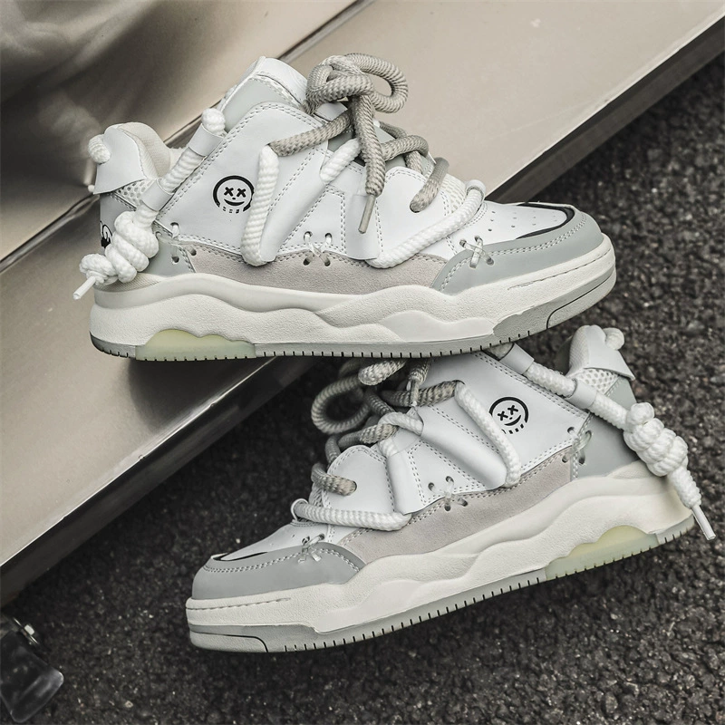 Весенне-летние спортивные кроссовки, пара популярных нишевых нескользящих универсальных хлебных туфель оригинального дизайна с толстым дном, увеличенных универсальных хлебных туфель для мужчин и женщин