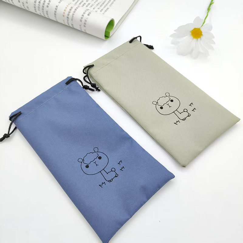 Bolsa para gafas, tela para gafas, bolsa para gafas de sol, cordón con cordón, bolsa para ojos, cordón, bolsa de almacenamiento para gafas de sol, dibujos animados para niños