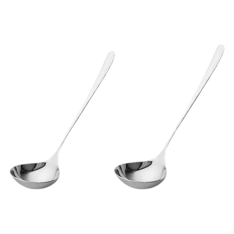 304 cuchara de sopa de acero inoxidable cuchara espesada mango largo cabeza grande cáscara de sopa Hotel hogar cocina traje cuchara olla caliente