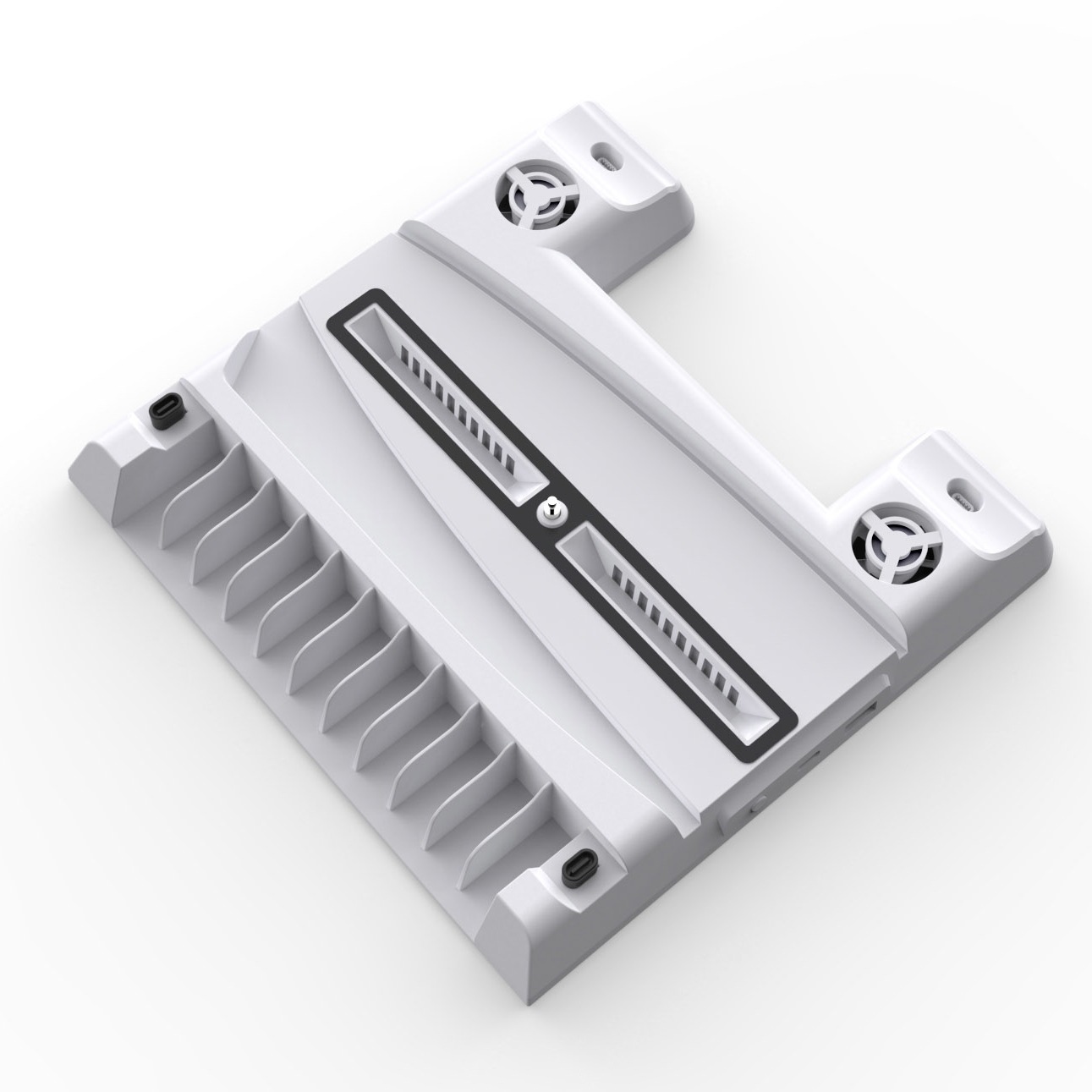 PS5 ventilador de refrigeración soporte asiento cargador PS5 host soporte de refrigeración base de la manija cargador doble todo-en-un almacenamiento rack
