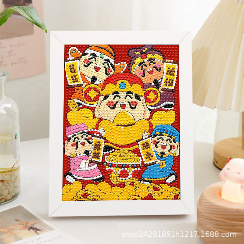 Diamante nuevo lápiz de dibujos animados pequeño nuevo pegatino diy puzzle manual regalo de cumpleaños para niños estudiantes