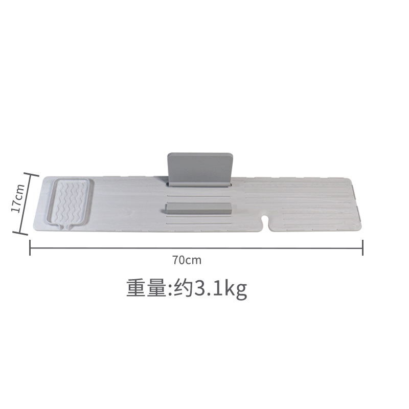 Nuevo producto Marco de baño de silicona a prueba de moho Estante de bañera Tablero de almacenamiento de drama de búsqueda de baño Estante de baño Soporte de barril de baño