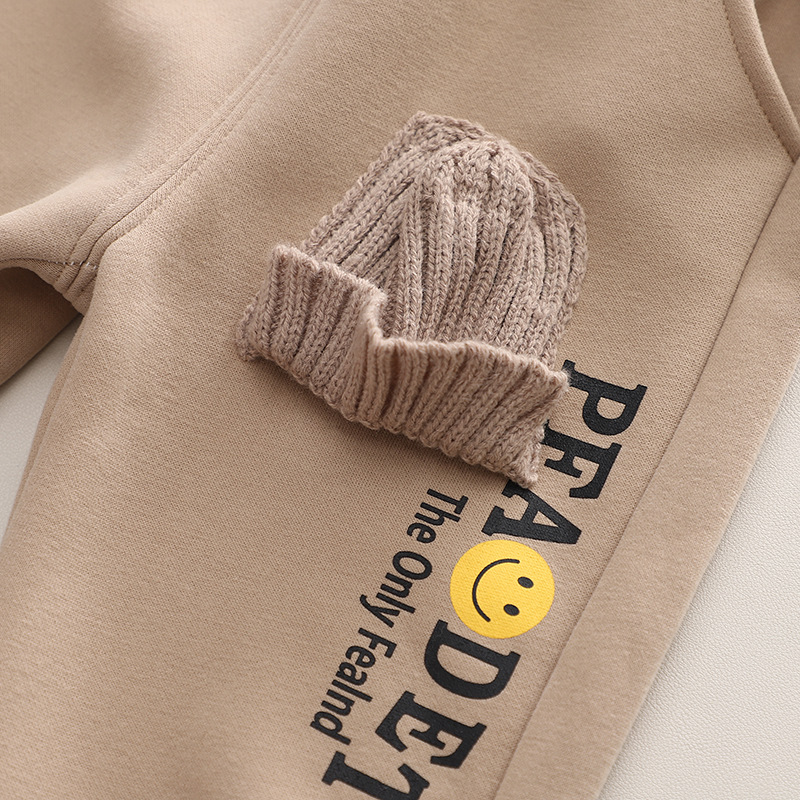 Langer Plüsch-Herren-Damen-Schatz-Herbst-Winter-Western-Freizeitpullover, langärmliges zweiteiliges Set, Baby und_voghion.com