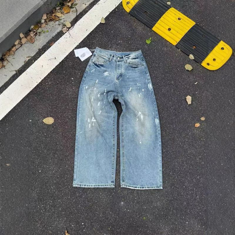 Alternative Niche Jeans, Correct Version, Washed American Style, Versatile, Unisex, Loose Straight-Leg Ac Style Pants