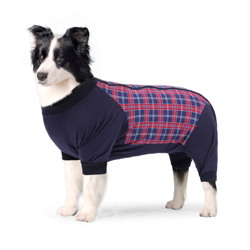 Pet recovery clothing, four-legged sterilization clothing for dogs, fully-encircled sterilization clothing, high-elastic breathable zipper dog clothing, large dog postoperative clothing