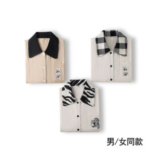 Niche High-grade Casual Long-sleeved Trousers All Cotton One-man One-woman Home Clothes suit Four Seasons Outer Wear Couple Pajamas