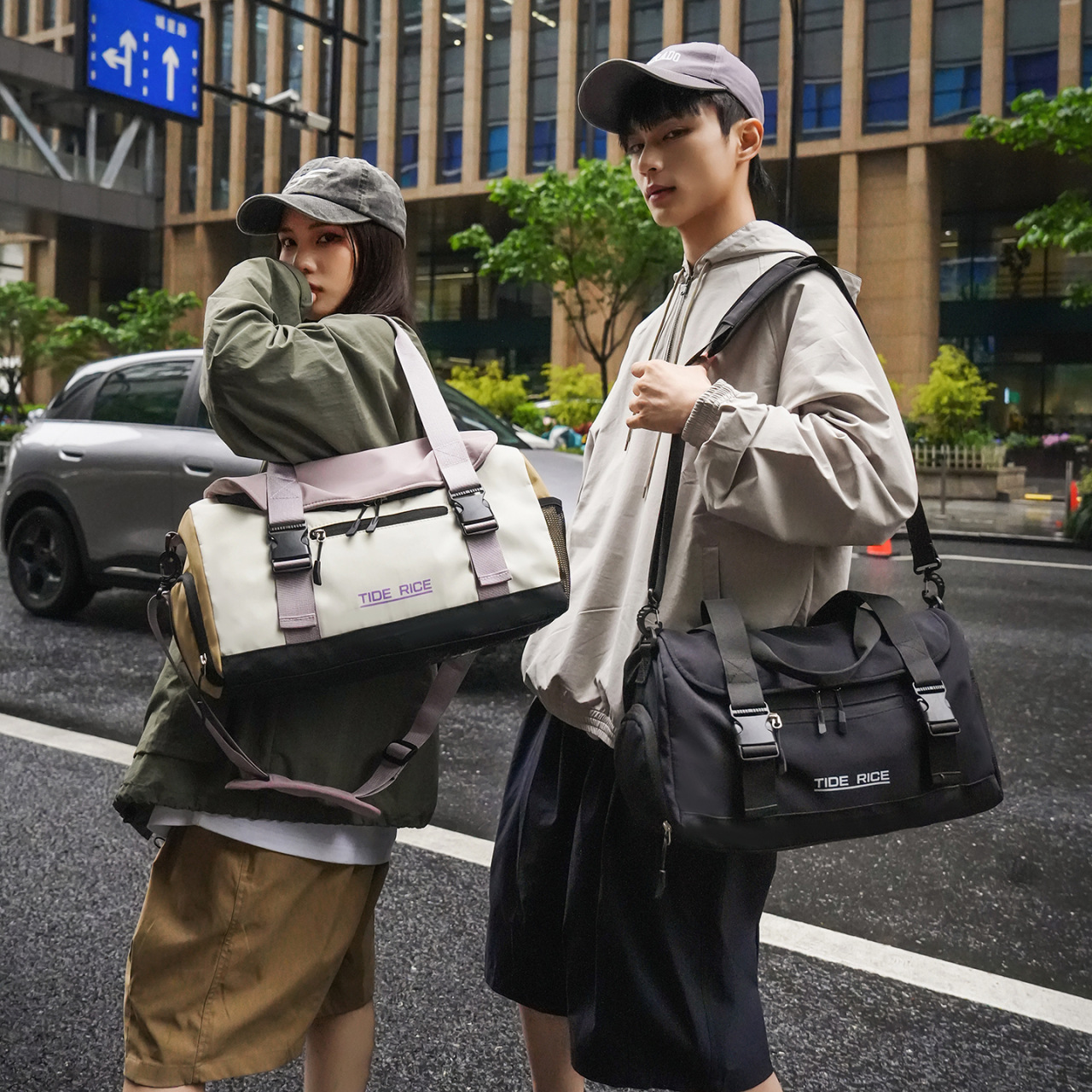 手提旅行包大容量男士挎包时尚短途行李包女轻便出差旅游包收纳袋